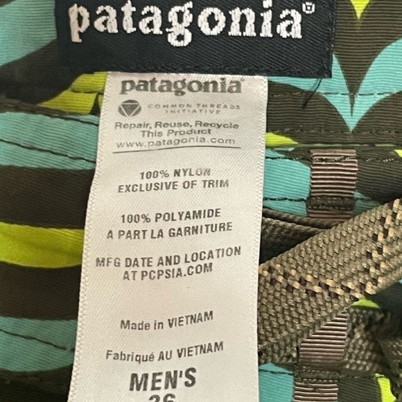 Patagonia board shorts 21” length swim trunks waist 36” - Picture 7 of 7